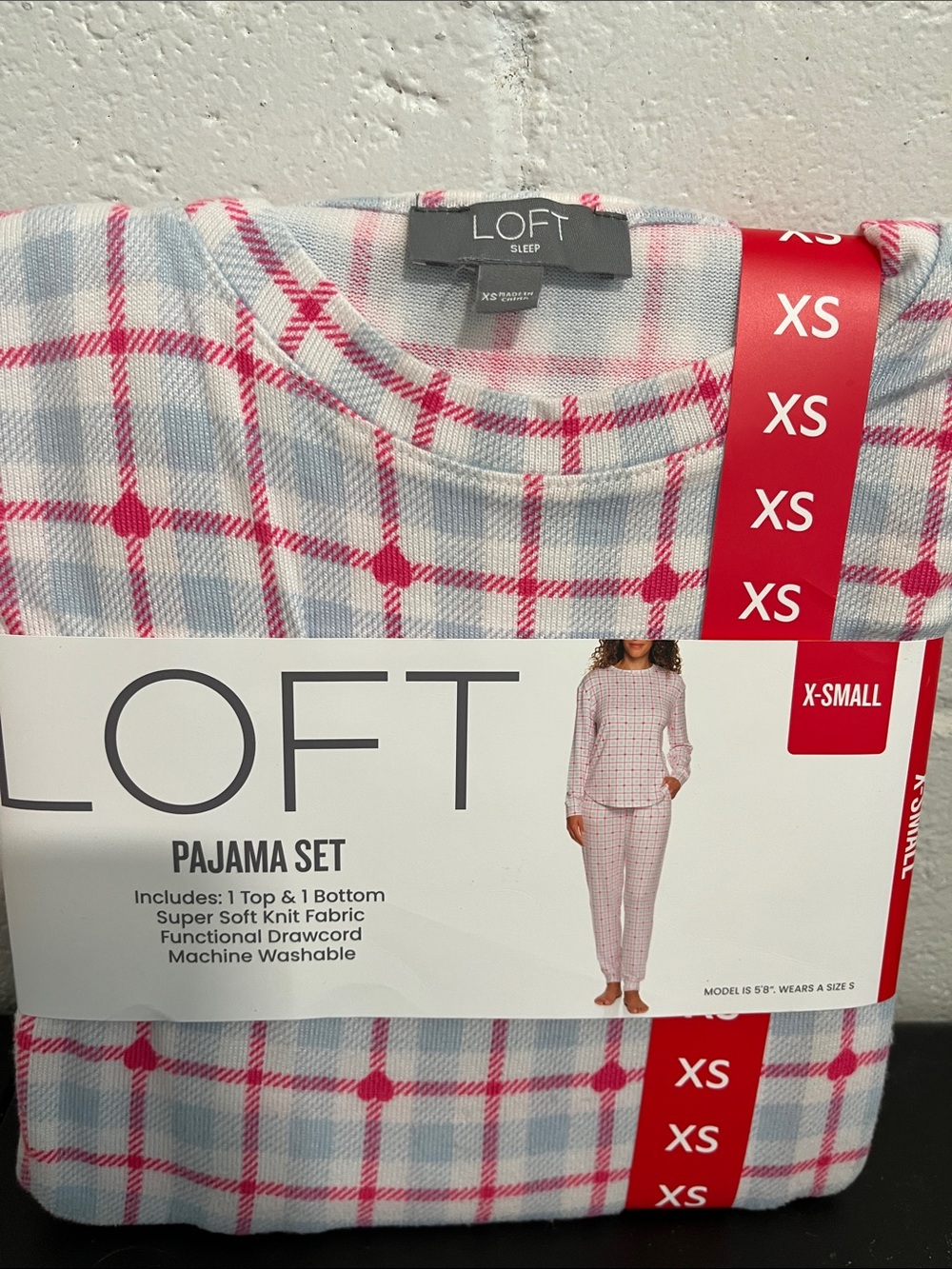 LOFT Plaid Pajama Set-XS